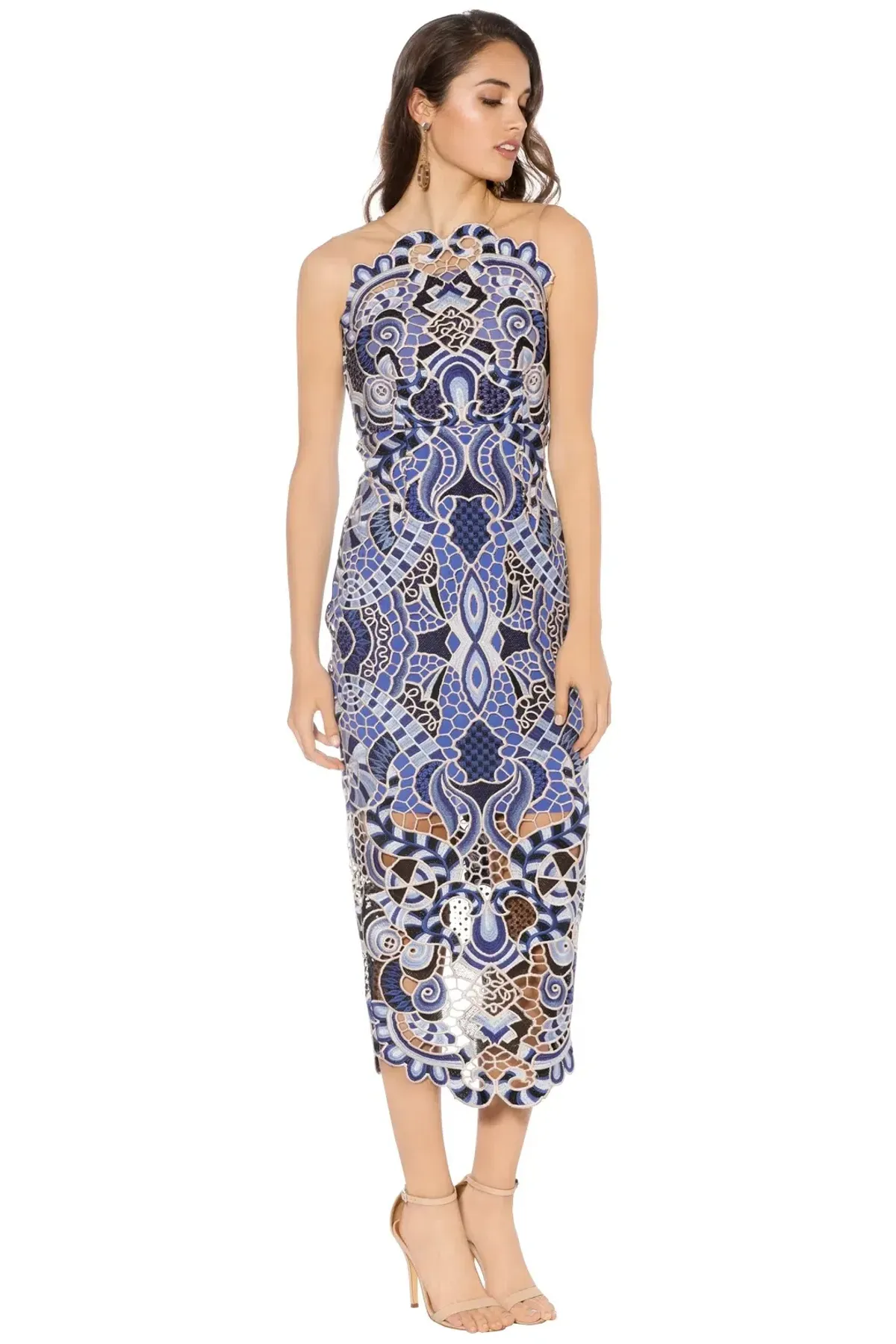 Thurley Blues Festival Dress Blue Size 10 - Image 2