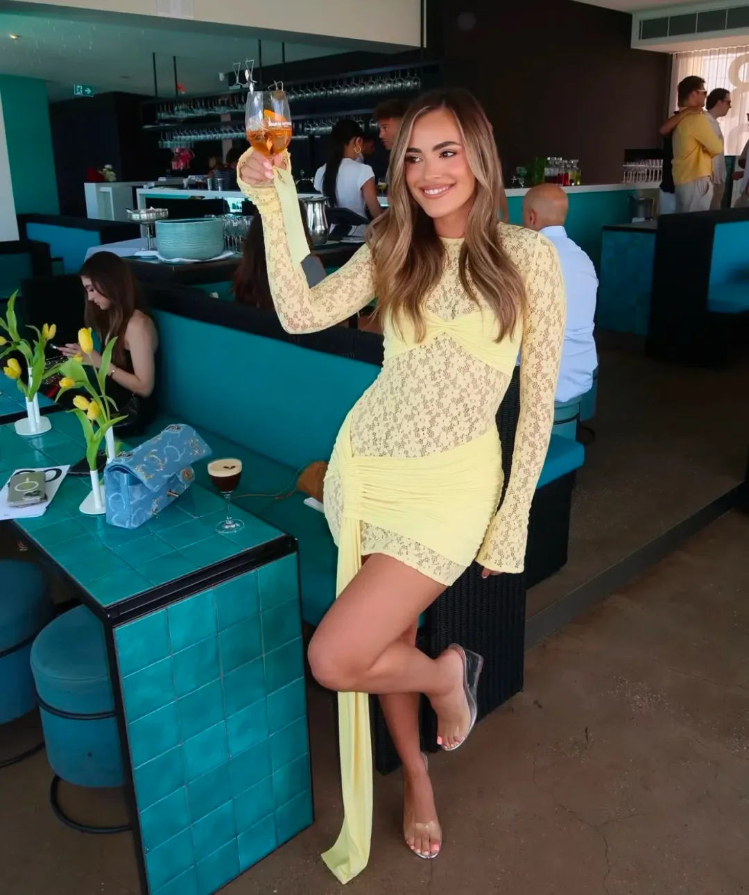 Deconduarte Ortigia Mini Dress Yellow Size S / AU 8 for rent on The Volte - main image