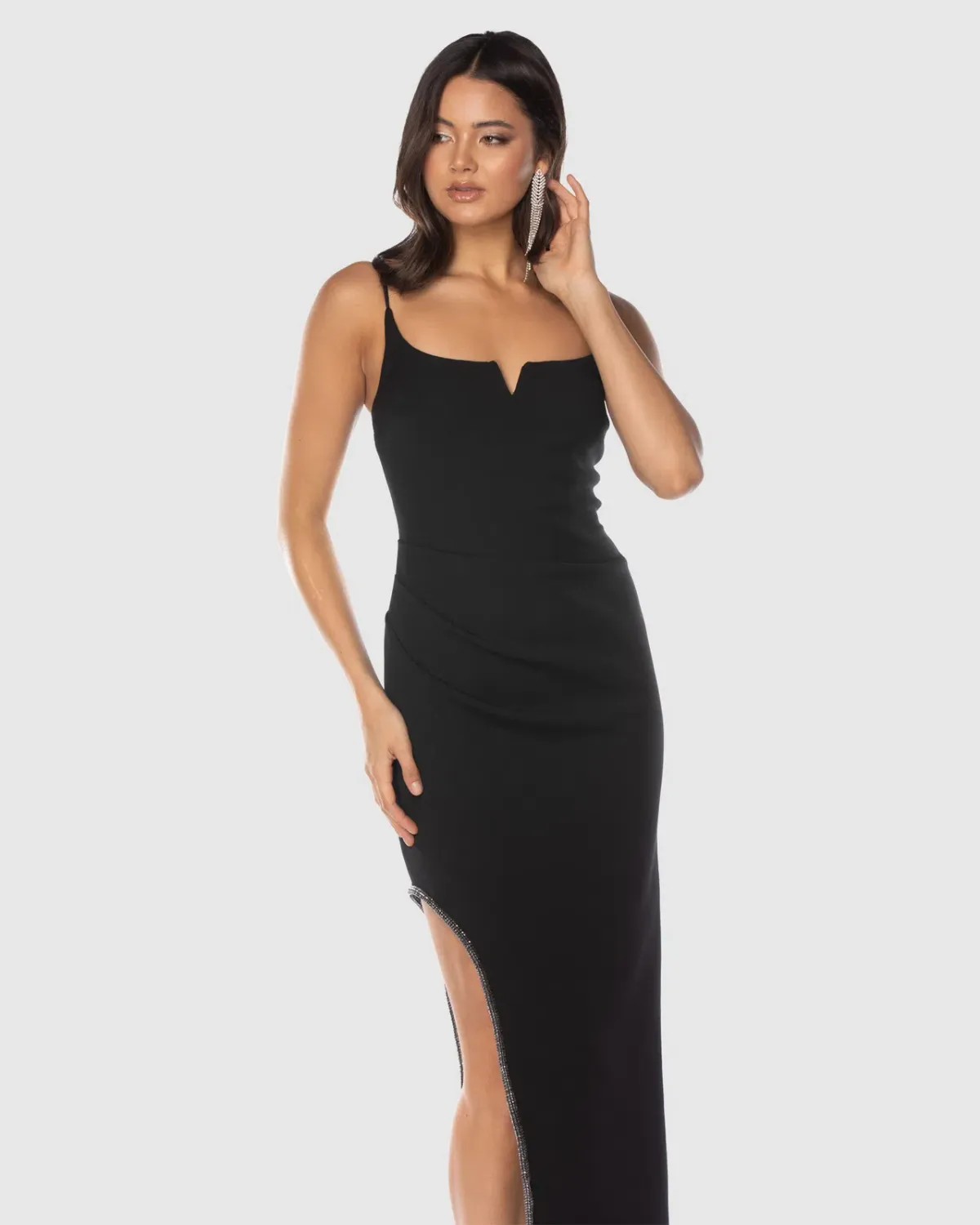 Azzurielle Evelina Midi Dress Black Size 12 - Image 4