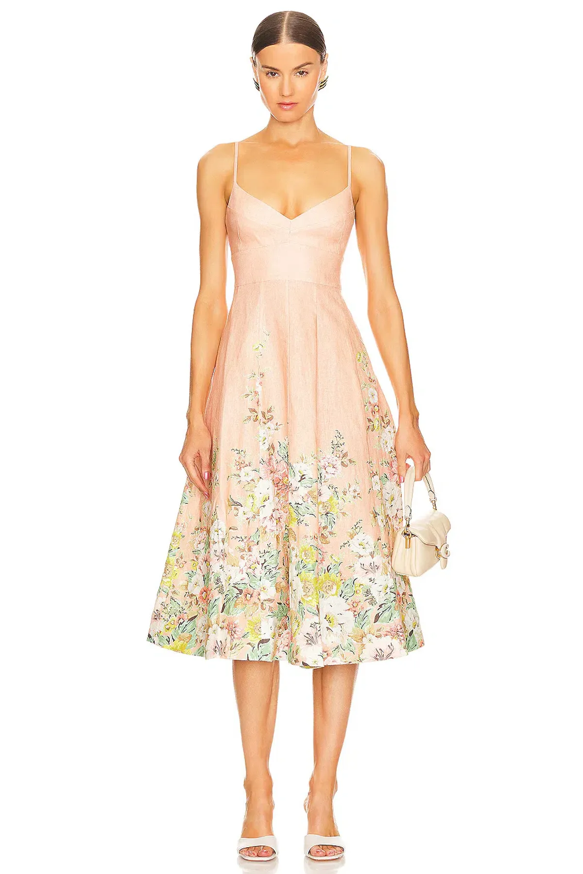 Zimmermann Matchmaker Picnic Dress in Buff & Coral Floral Size 3 / AU 14 - Image 4