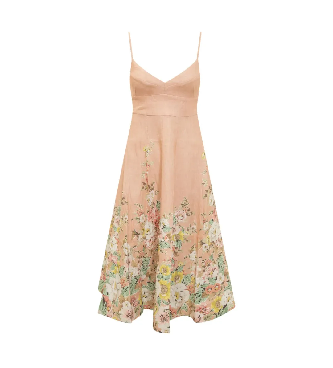 Zimmermann Matchmaker Picnic Dress in Buff & Coral Floral Size 3 / AU 14 for rent on The Volte - main image