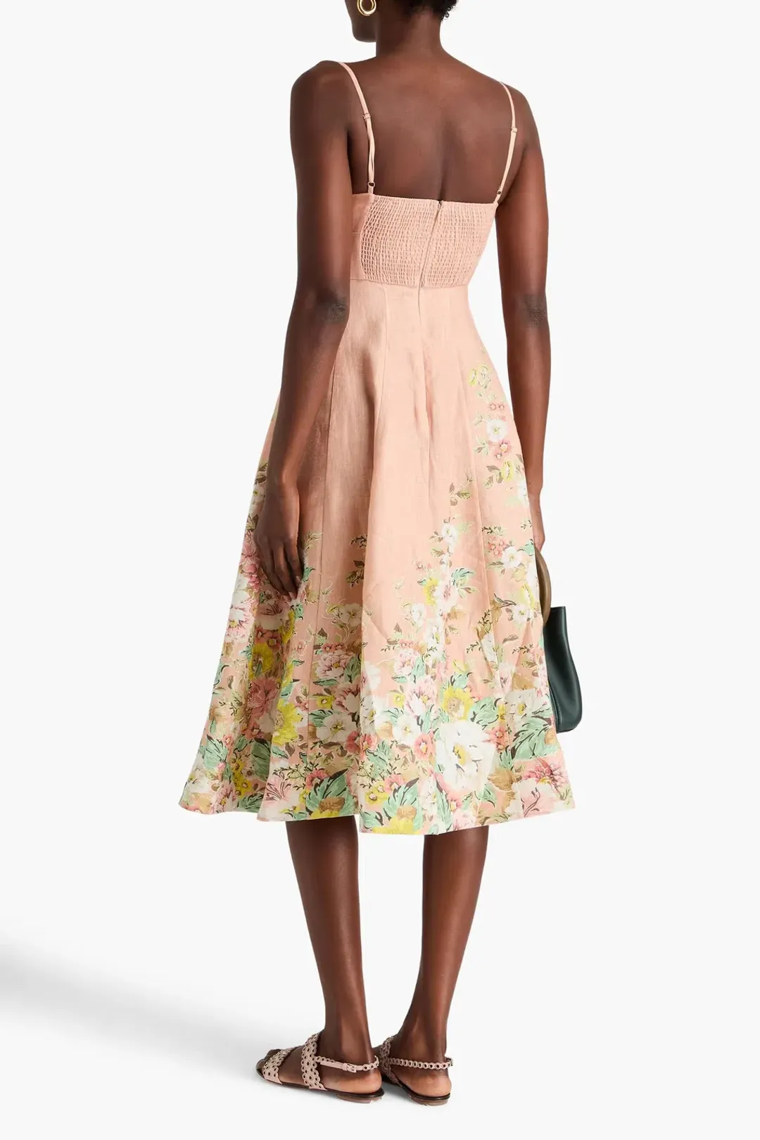 Zimmermann Matchmaker Picnic Dress in Buff & Coral Floral Size 3 / AU 14 for rent on The Volte - main image