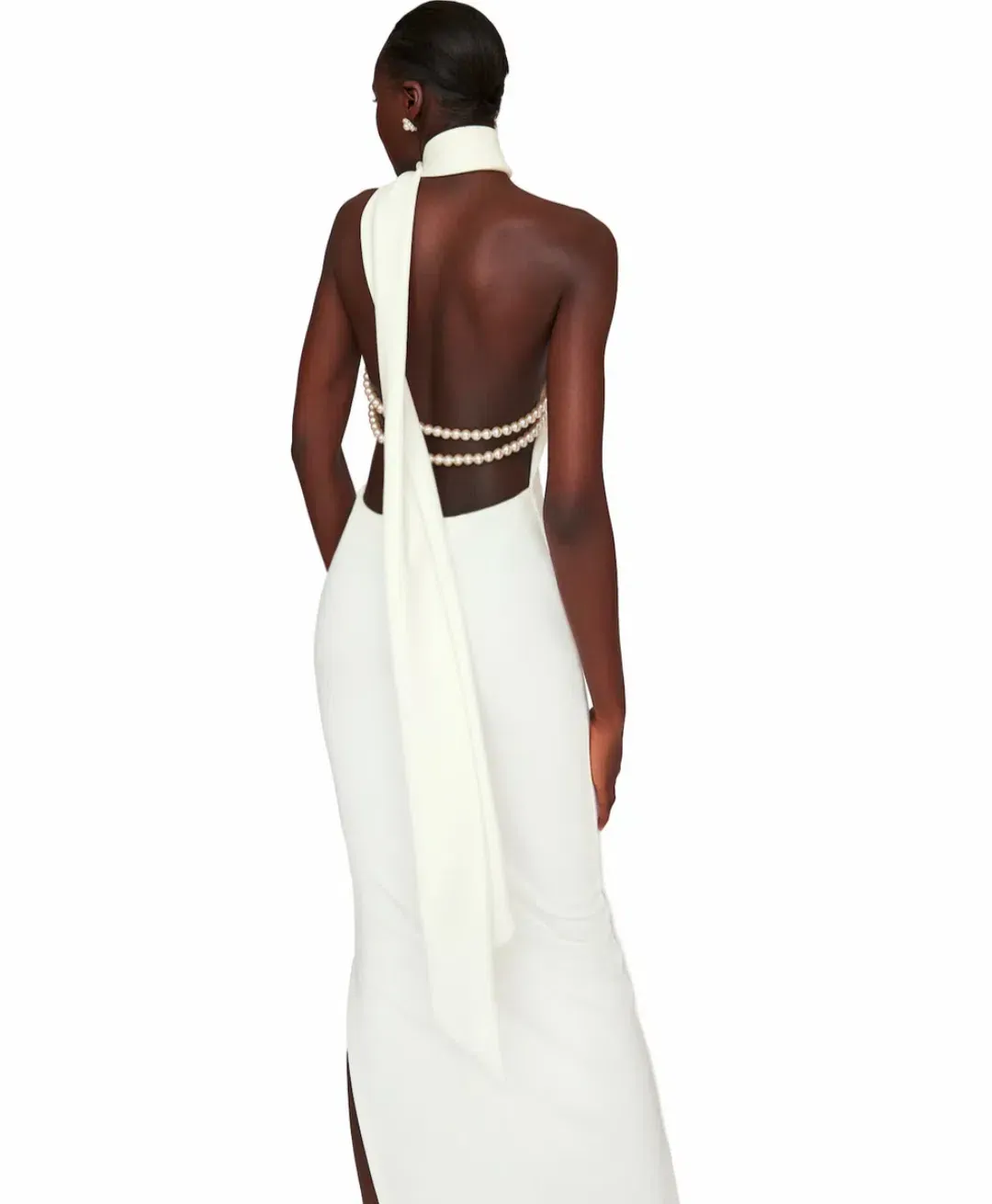 Khanums Kara Dress White Pearls Size 8, UK Size S for rent on The Volte - main image