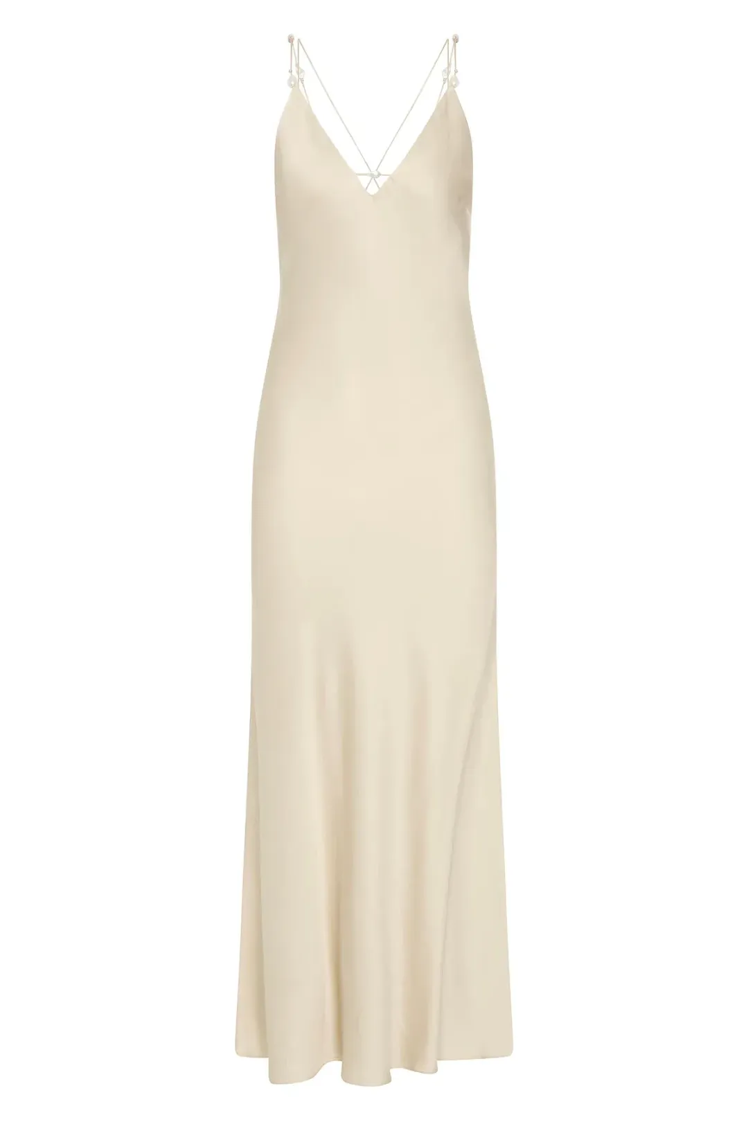 Aje Studio Crossback Midi Dress Oat Size 8 for rent on The Volte - main image