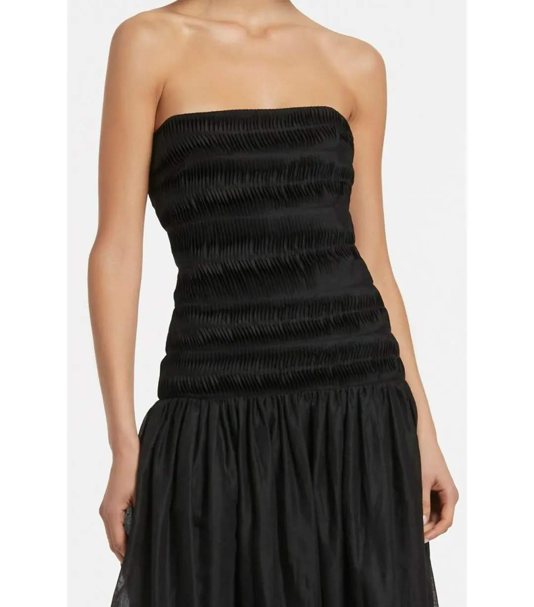 Sir The Label Xanthe Strapless Midi Dress in Black Size 3 / AU 12 for rent on The Volte - main image