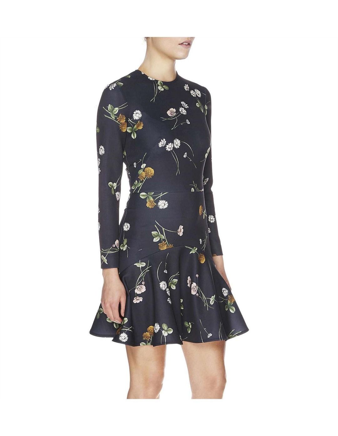 Lover Elder flower Scuba Dress Black Size 14 for rent on The Volte - main image