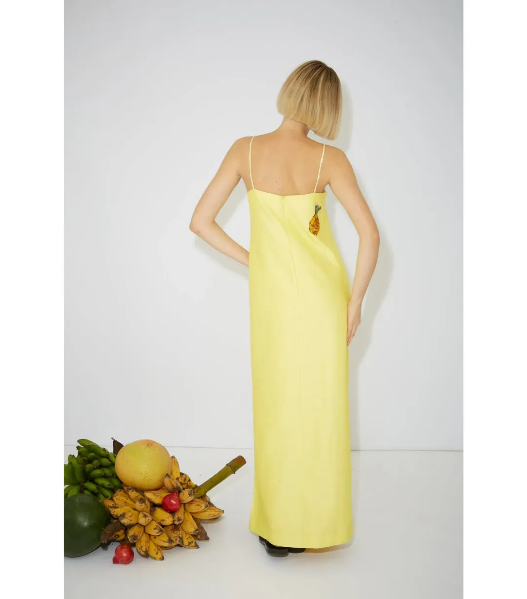 Alemais Diamond Dancer Midi Dress Yellow Size AU 10  for rent on The Volte - main image