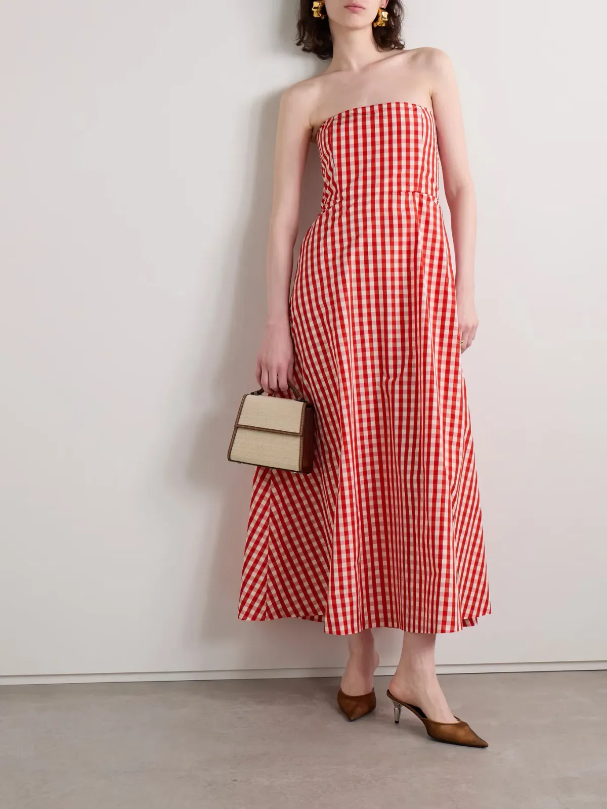 Bernadette Odette Dress Red Gingham Size 10 - Image 1