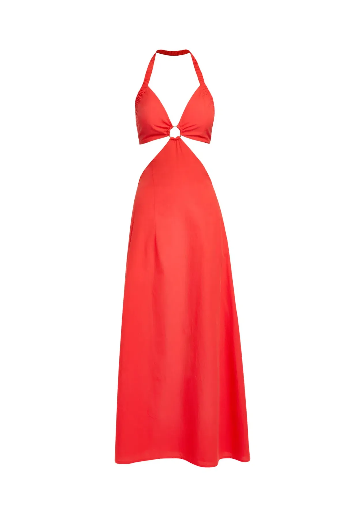Kookai Romeo Ring Maxi Dress in Strawberry Red Size 8 - Image 4