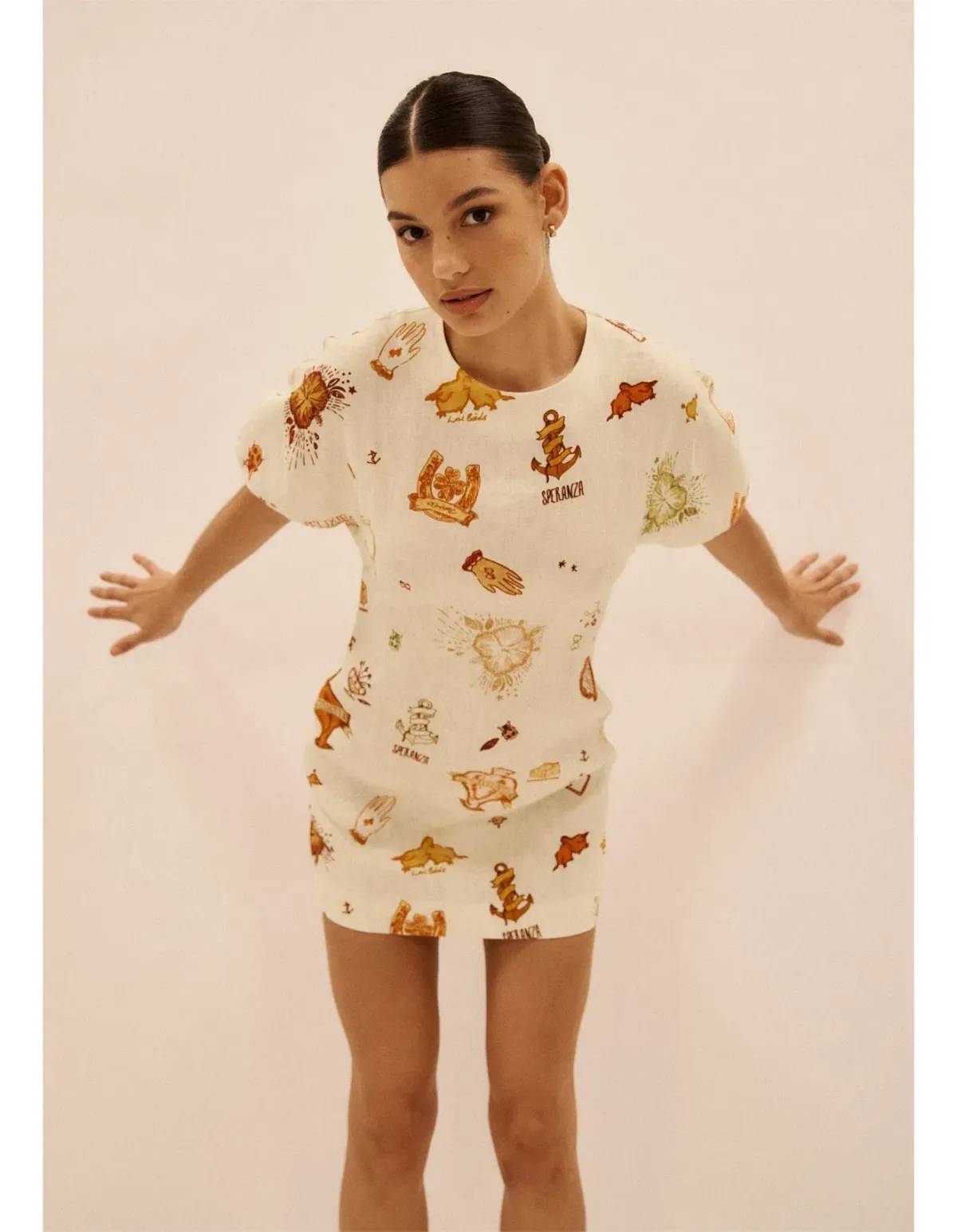 Roame Oasis Mini Dress Print Size 10 - Image 4