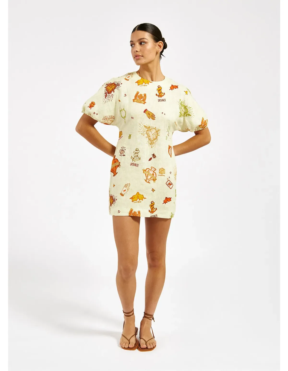 Roame Oasis Mini Dress Print Size 10 - Image 1