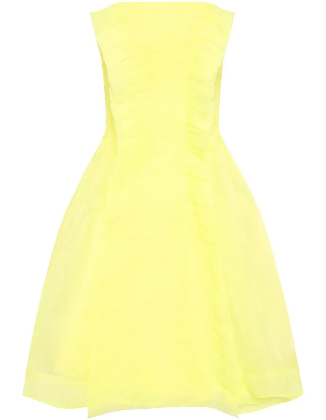 Aje Astrid Strapless Mini Dress Lemon Yellow Size 8 for rent on The Volte - main image