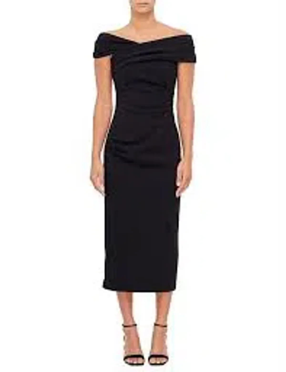 MISHA Brielle Off-Shoulder Midi Dress Black Size 12 - Image 2