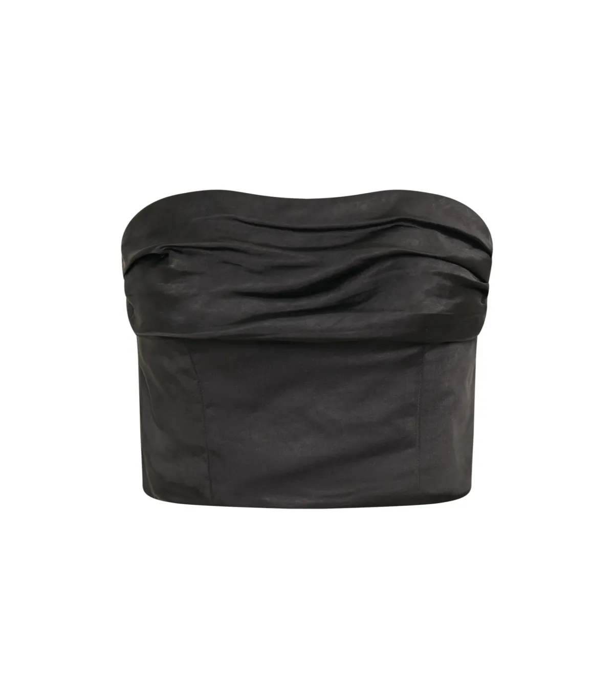 Meshki Khalani Ruched Strapless Satin Top and Skirt Set Black Size AU 8 - Image 5