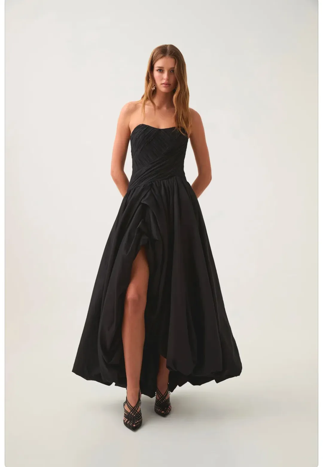 Aje Spatial Maxi Dress Black Size 4 for rent on The Volte - main image