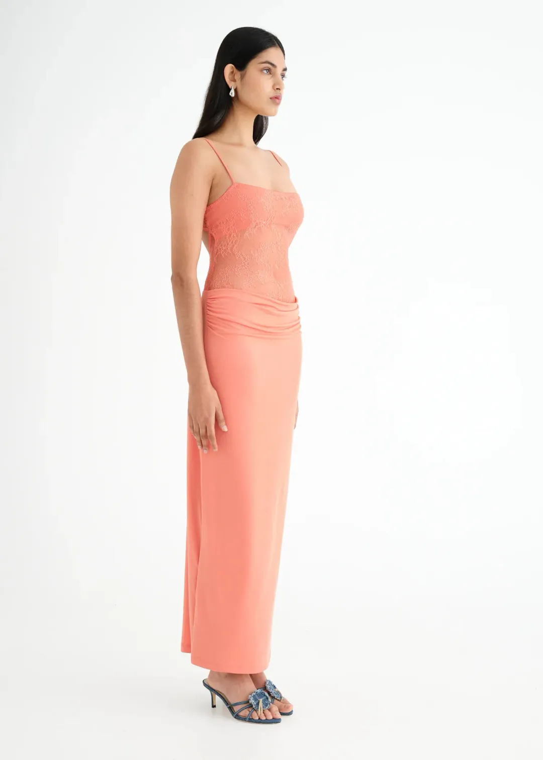 Benni Stefania Maxi Dress Grapefruit Size 6 for rent on The Volte - main image