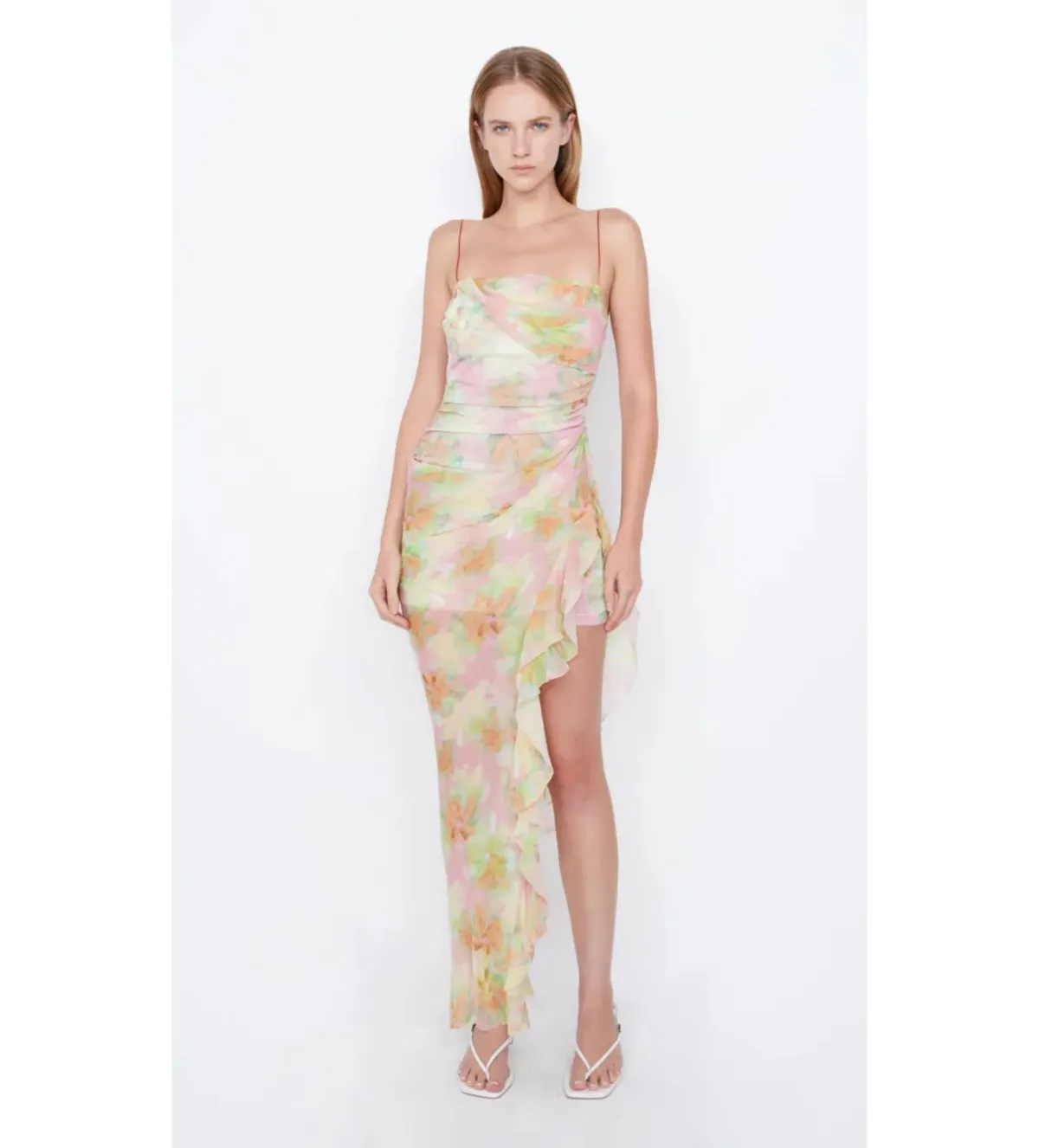 Bec & Bridge Zephy Asym Dress Pink Blossom Size 10 - Image 1