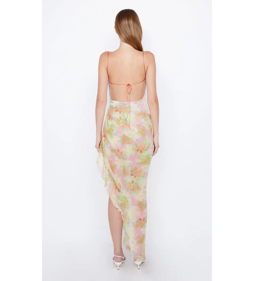 Bec & Bridge Zephy Asym Dress Pink Blossom Size 10 for rent on The Volte - main image