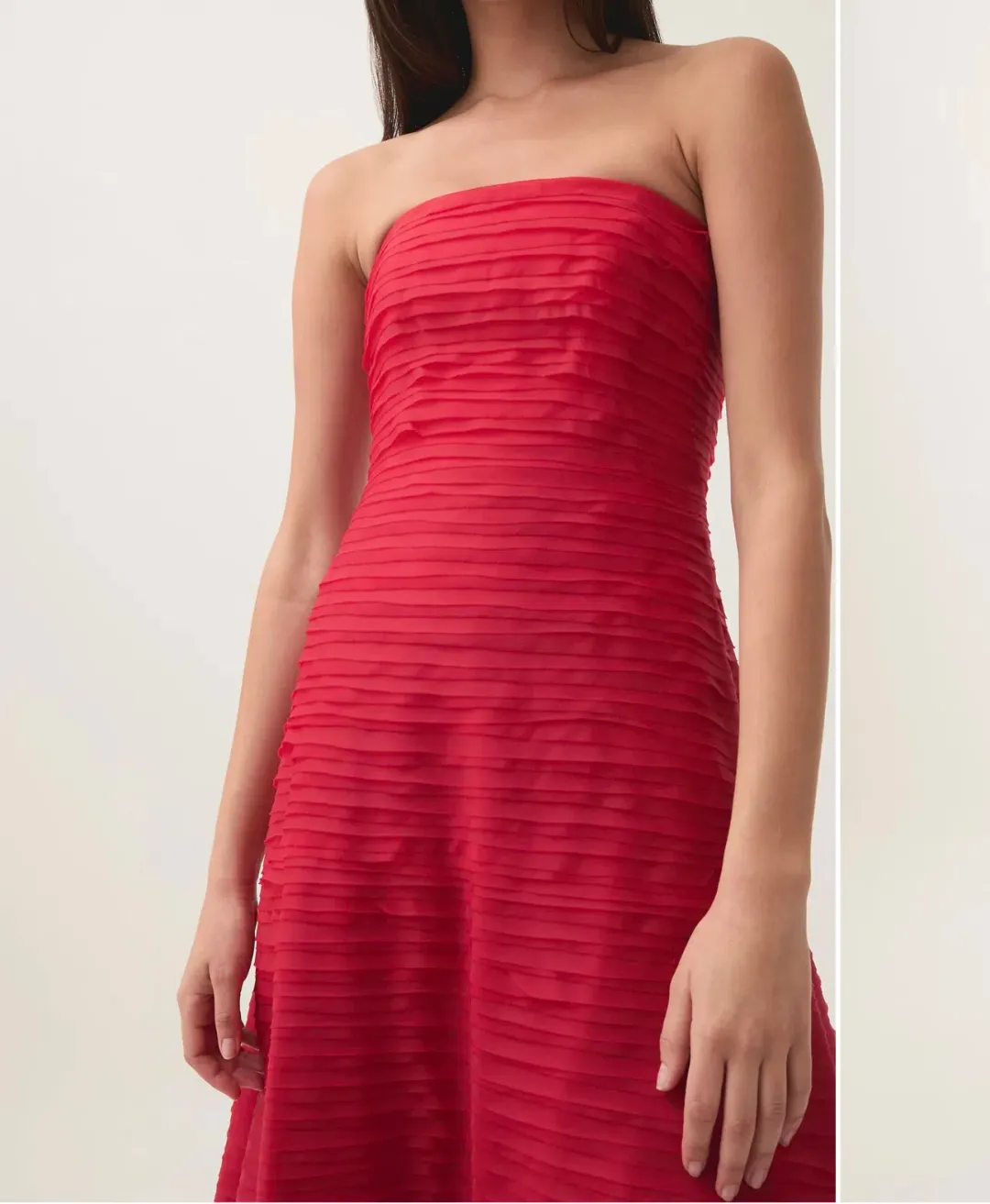 AJE Soundscape Dress in Red Size 8 for rent on The Volte - main image