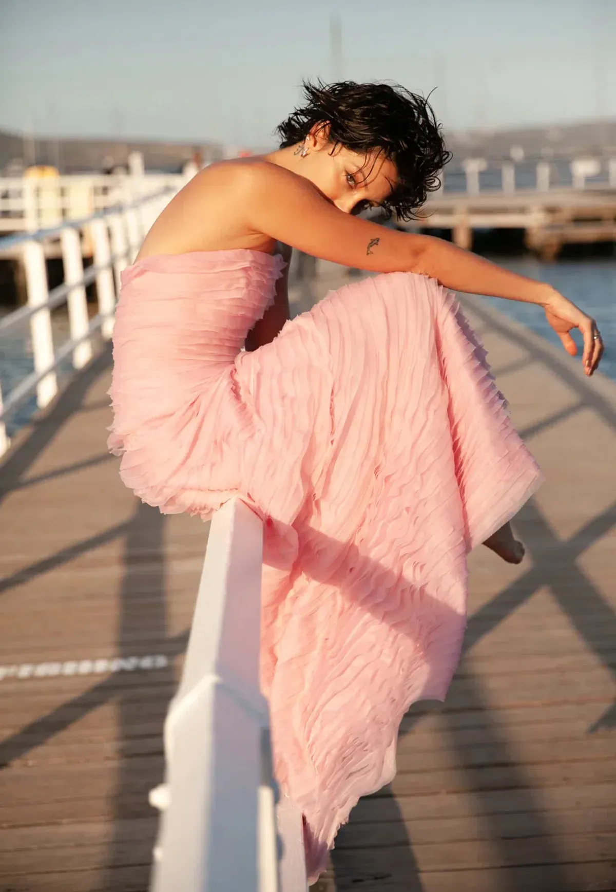 AJE Soundscape Dress in Pink Size 6 - Image 4