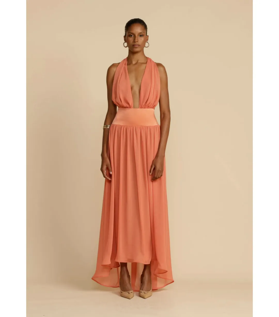 Arcina Ori Serena Dress Coral Size XS / AU 6 for rent on The Volte - main image