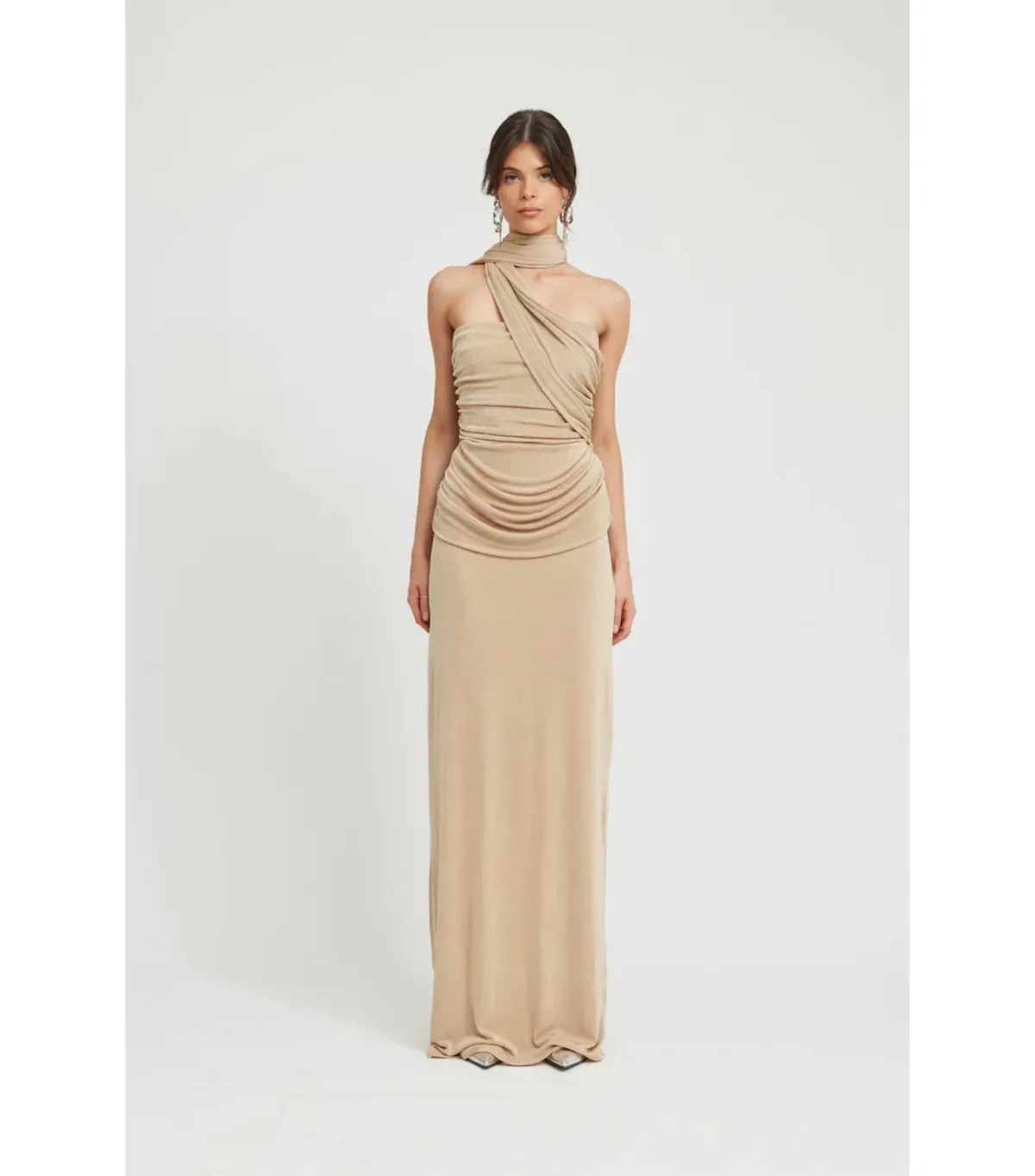 Tojha Lesha Maxi Dress in Champagne Size AU 8  - Image 1