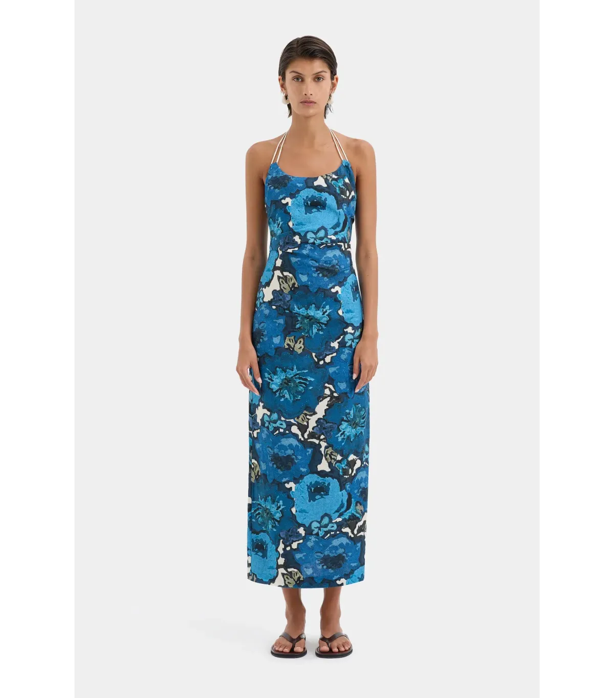Sir the Label Camellia Midi Dress in Flora Print Size 2 / AU 10 - Image 1