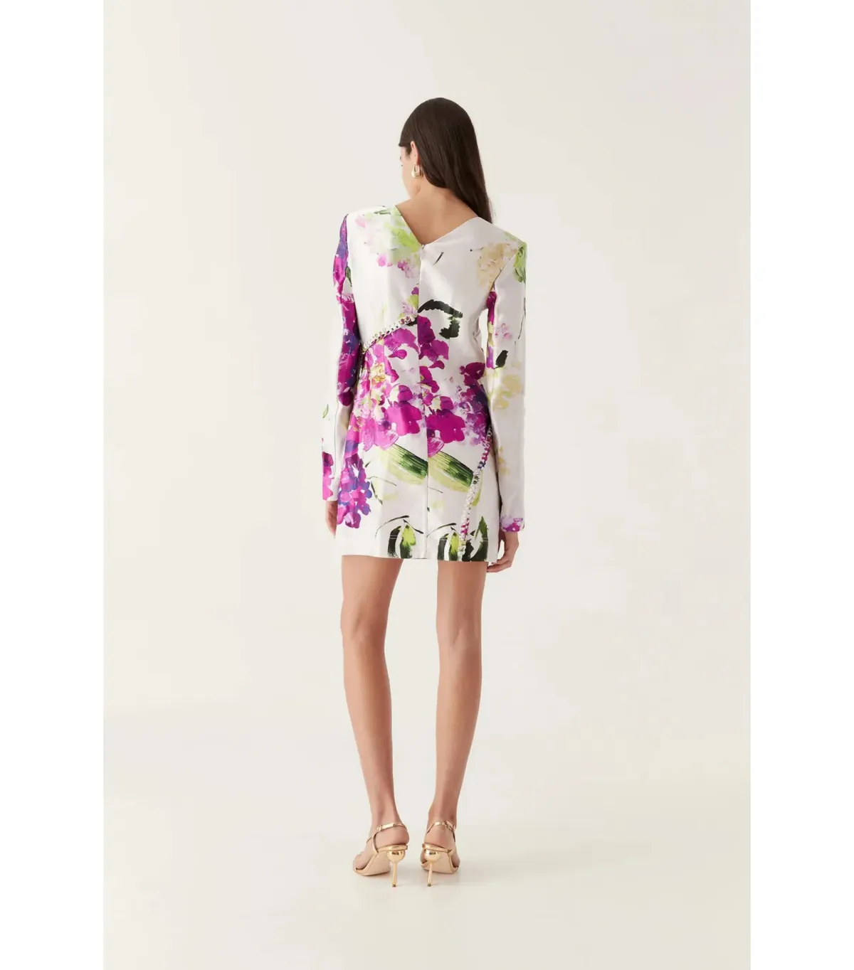 Aje Arbour Whipstitch Mini Dress in Wlid Hydrangea Size AU 8 - Image 4