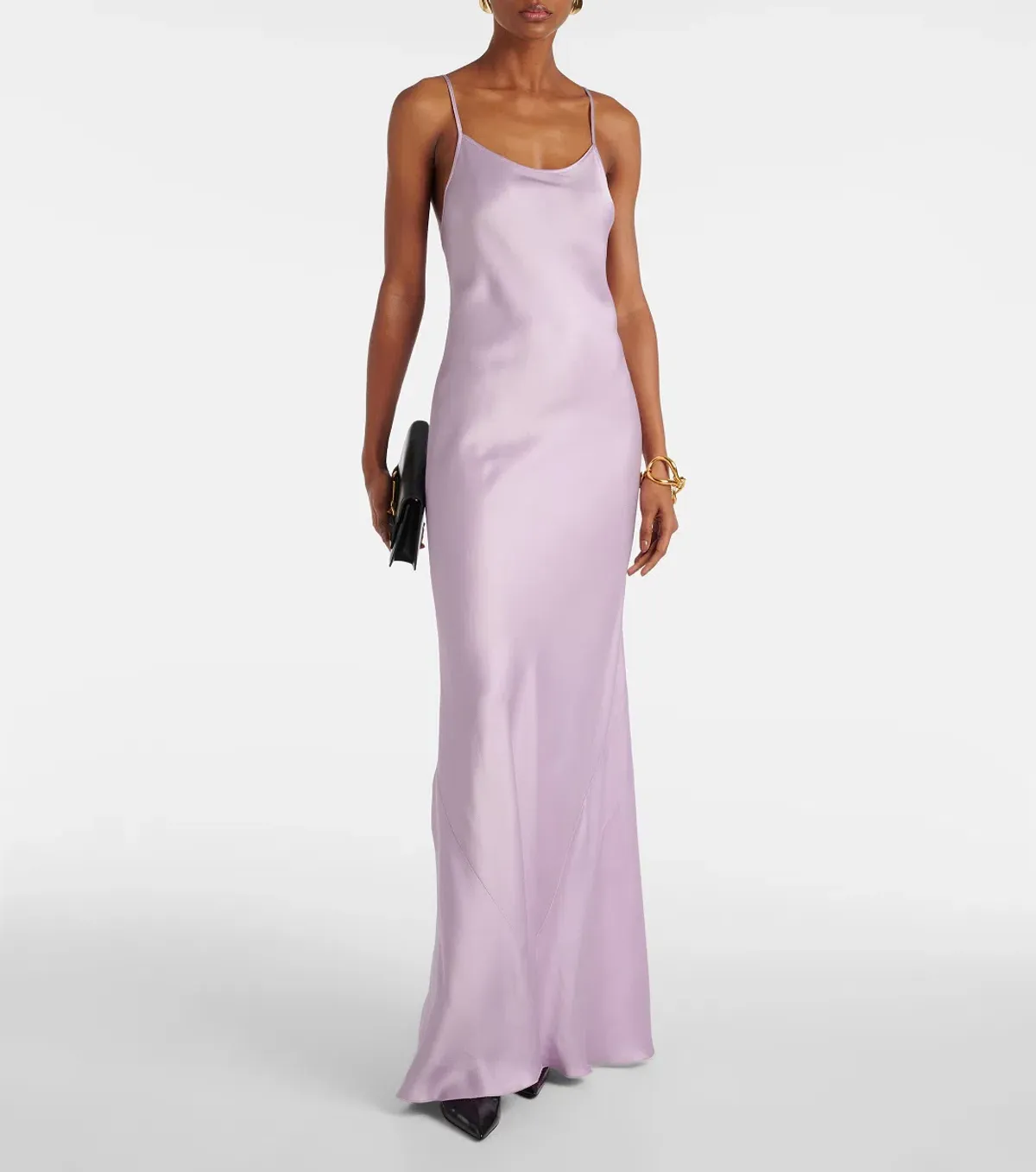 Victoria Beckham Satin Gown Petunia Size 10 - Image 1