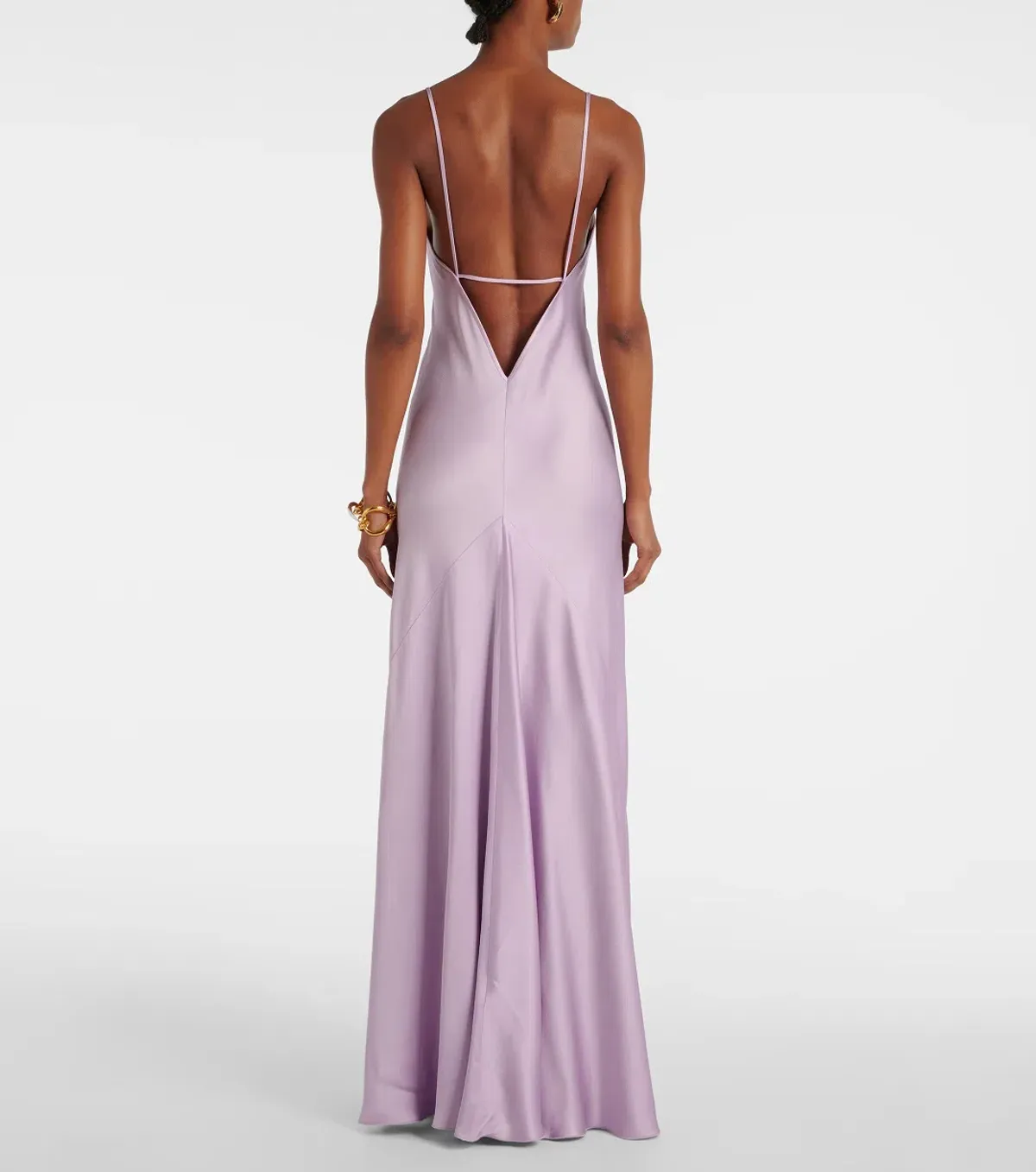 Victoria Beckham Satin Gown Petunia Size 10 - Image 3