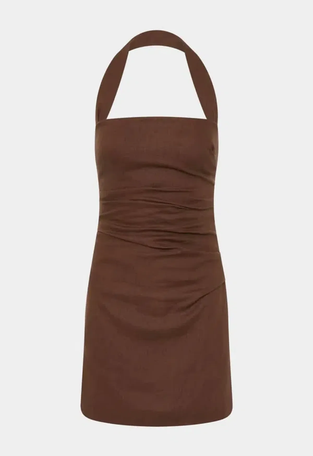 Sir The Label Noemi Halter Mini Dress Chocolate Brown Size 2 / AU 10 - Image 7