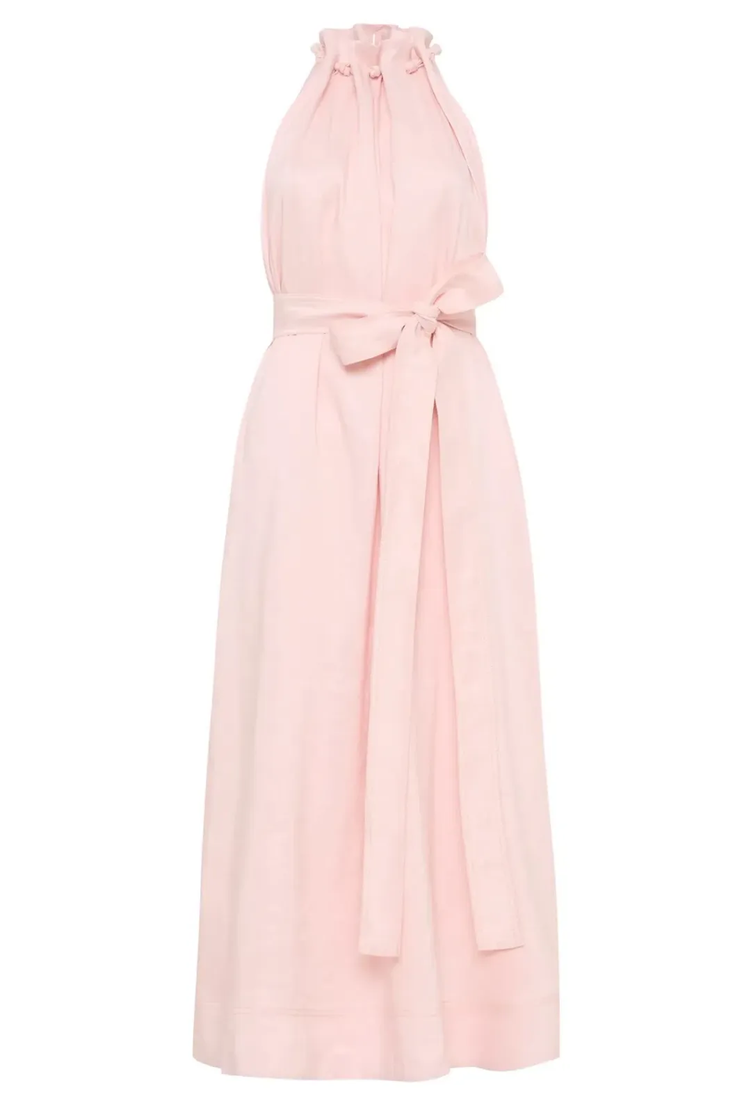 Aje Mariel Trapeze Midi Dress Soft Pink Size 6 for rent on The Volte - main image