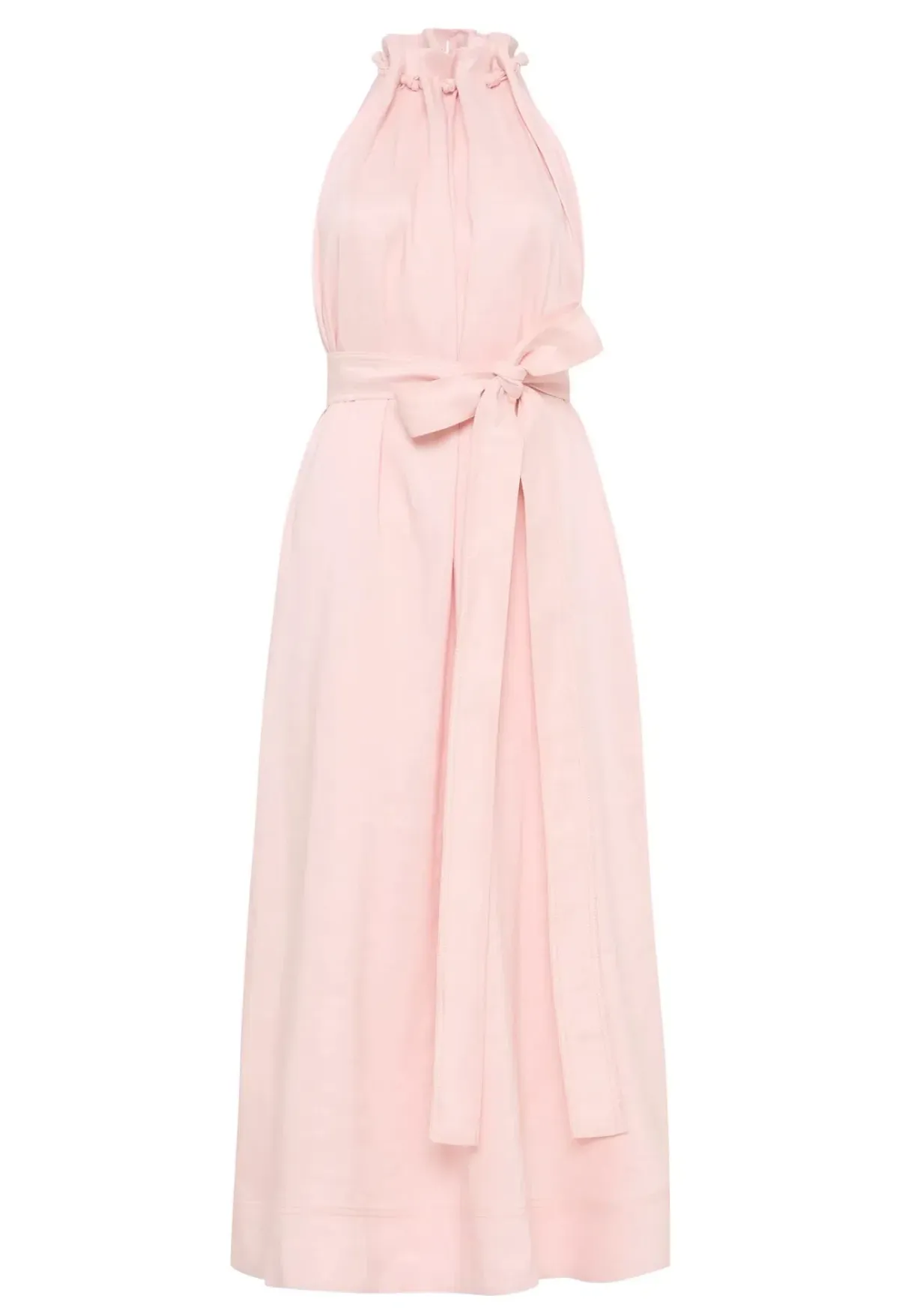 Aje Mariel Trapeze Midi Dress Soft Pink Size 6 - Image 3