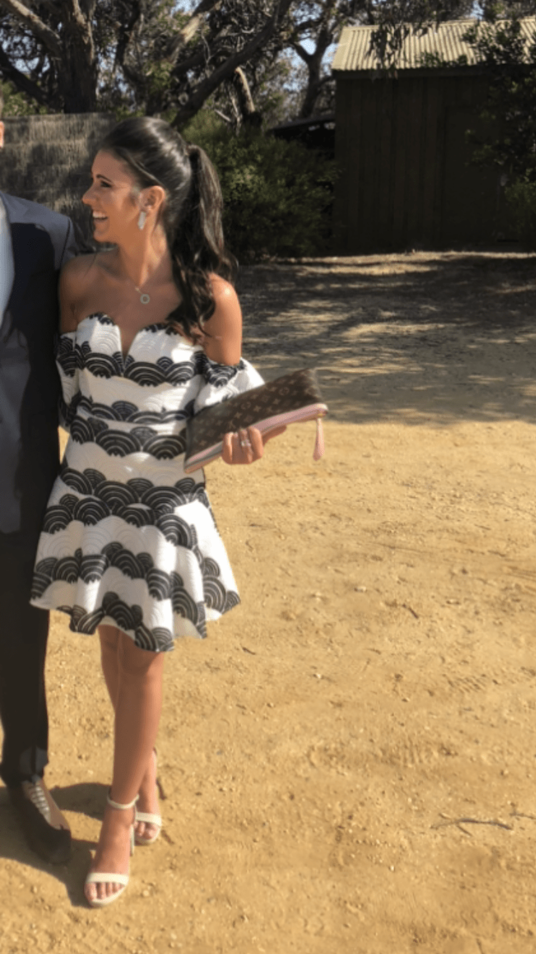 Mossman black and white dress size 6 for rent on The Volte - main image