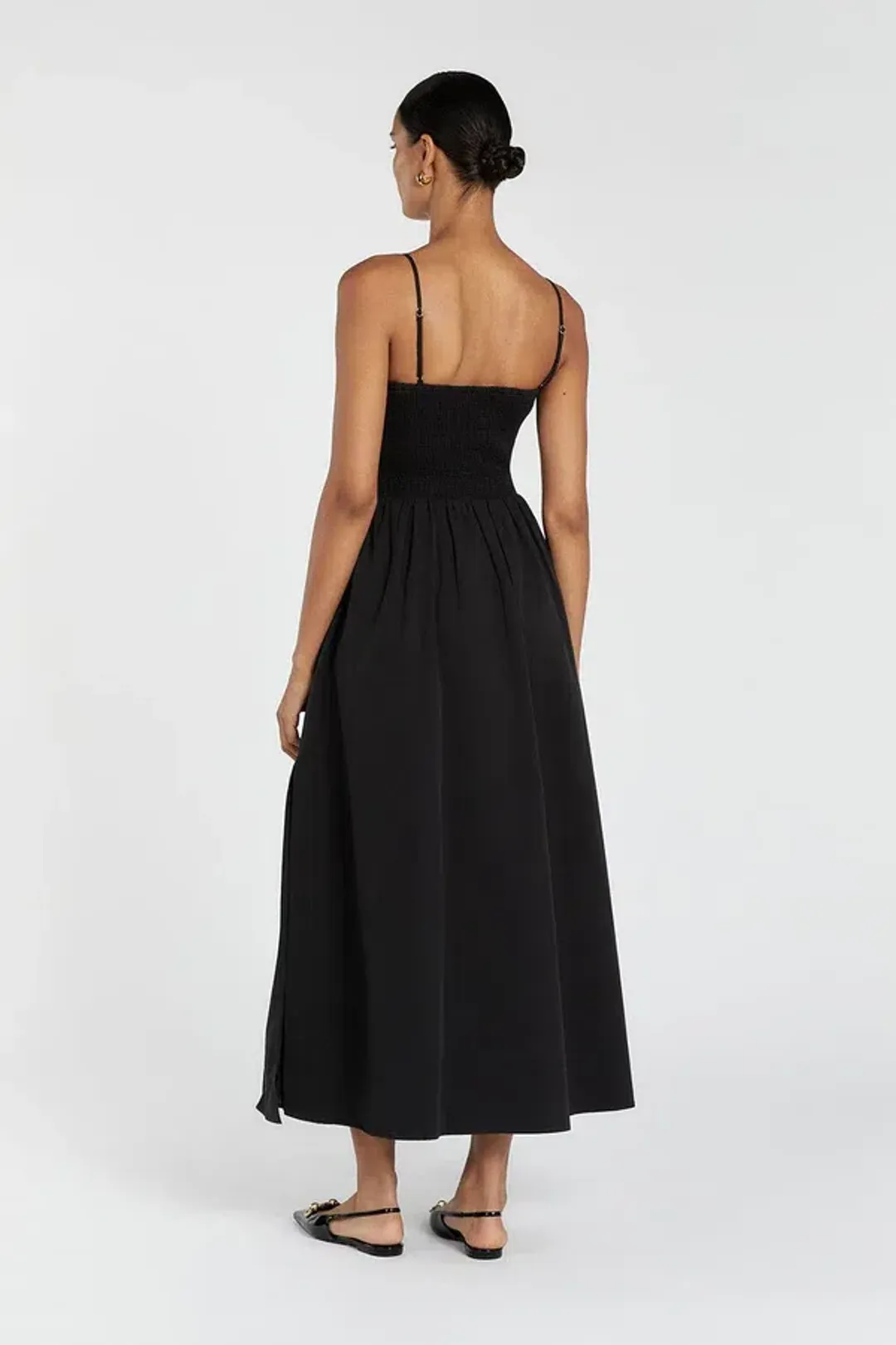 DISSH Milano Cotton Midi Dress Black Size 8 for rent on The Volte - main image