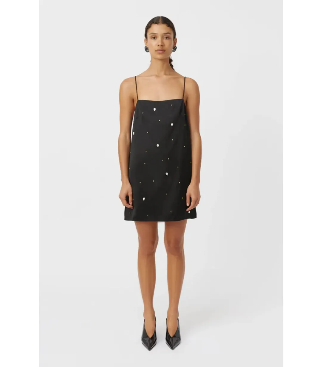 Camilla and Marc Constellation Mini Dress Black Size AU 10 for rent on The Volte - main image