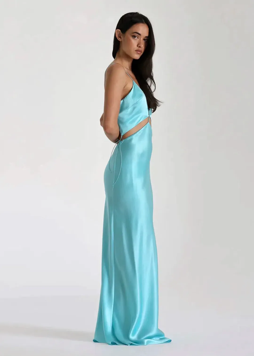 Natalie Rolt Iris Gown in Turquoise Size AU 8 for rent on The Volte - main image