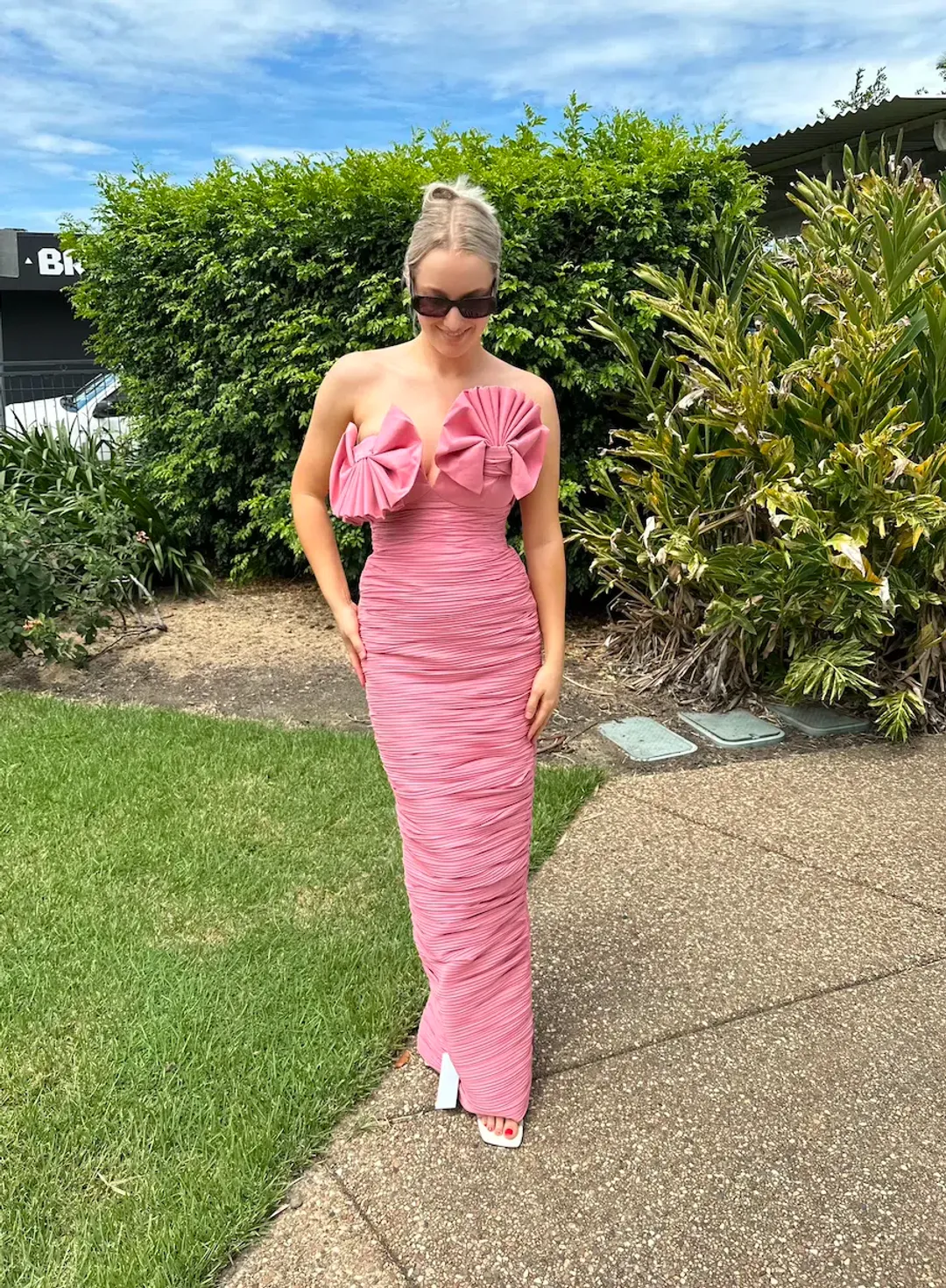 Rachel Gilbert Jensen Gown Pink Size 1 / AU 8  for rent on The Volte - main image