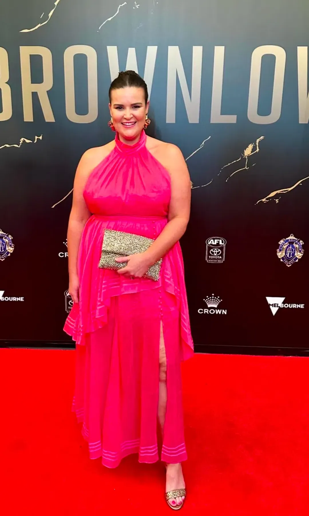 Aje Sienna berry dress size 16 for rent on The Volte - main image