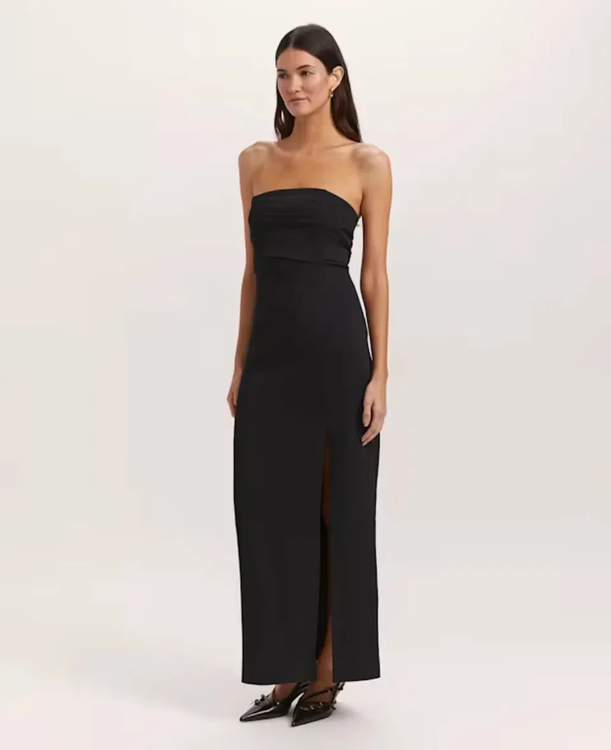 SABA Dharma Strapless Midi Dress BLACK SIZE 6 - Image 3
