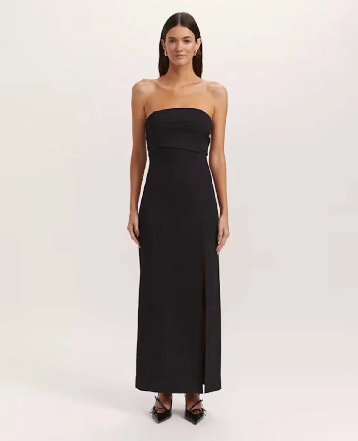 SABA Dharma Strapless Midi Dress BLACK SIZE 6 - Image 2