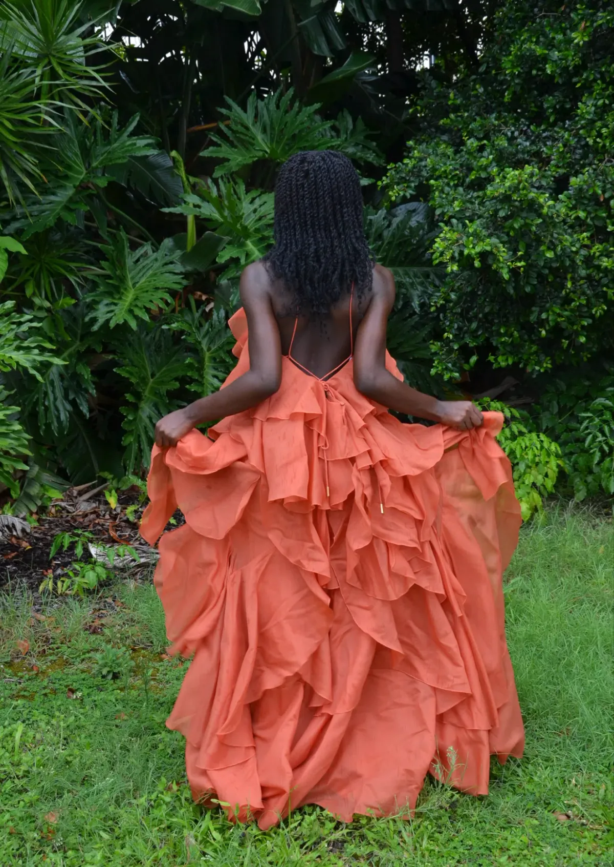 Pandorea Layered Maxi Dress - Coral Clay Aje size 12 - Image 5