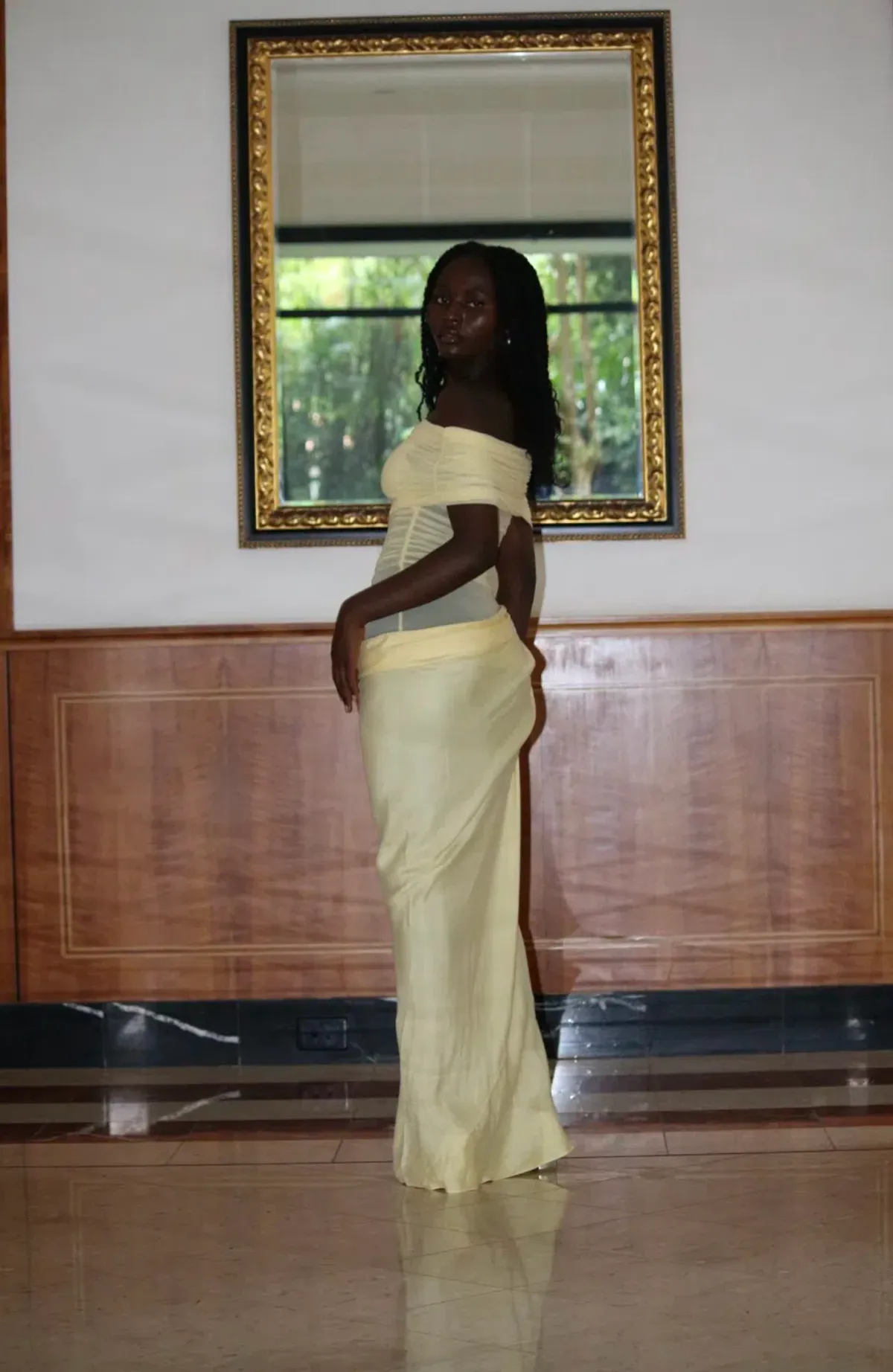 BENNI, Nico Off Shoulder Maxi Dress - Butter size 8 - Image 5