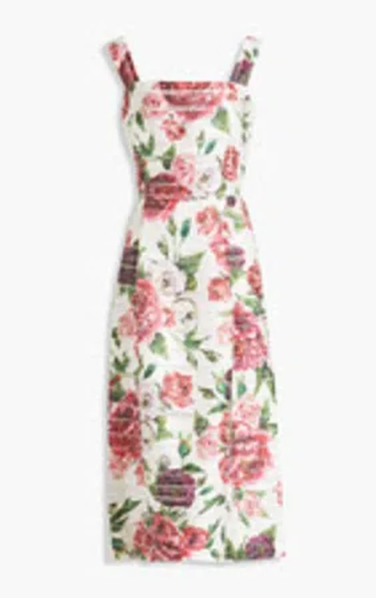 Dolce & Gabbana Pleated floral-print organza midi dress AU 12 - Image 2