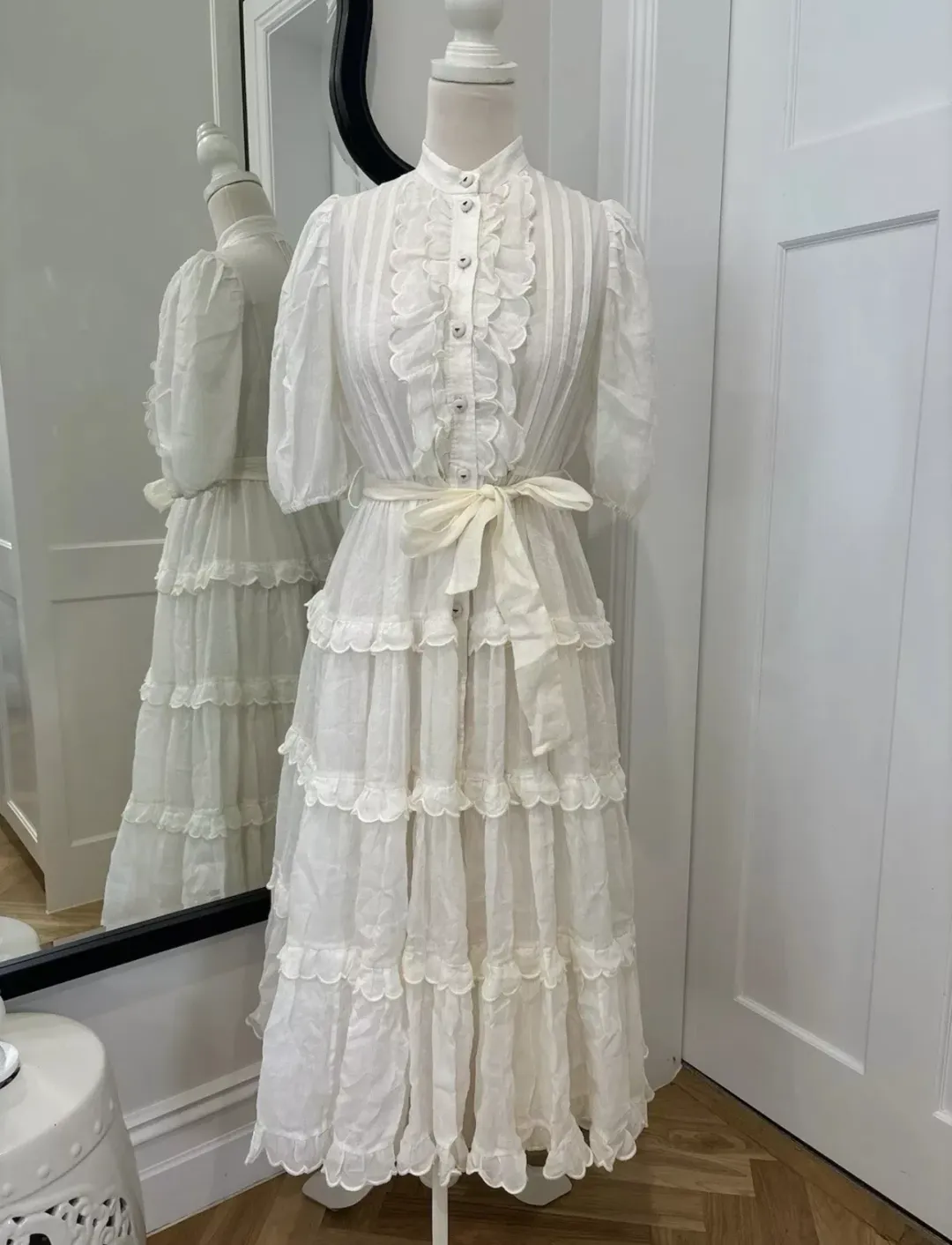 Zimmermann Ivory / white Frill Midi.  for rent on The Volte - main image