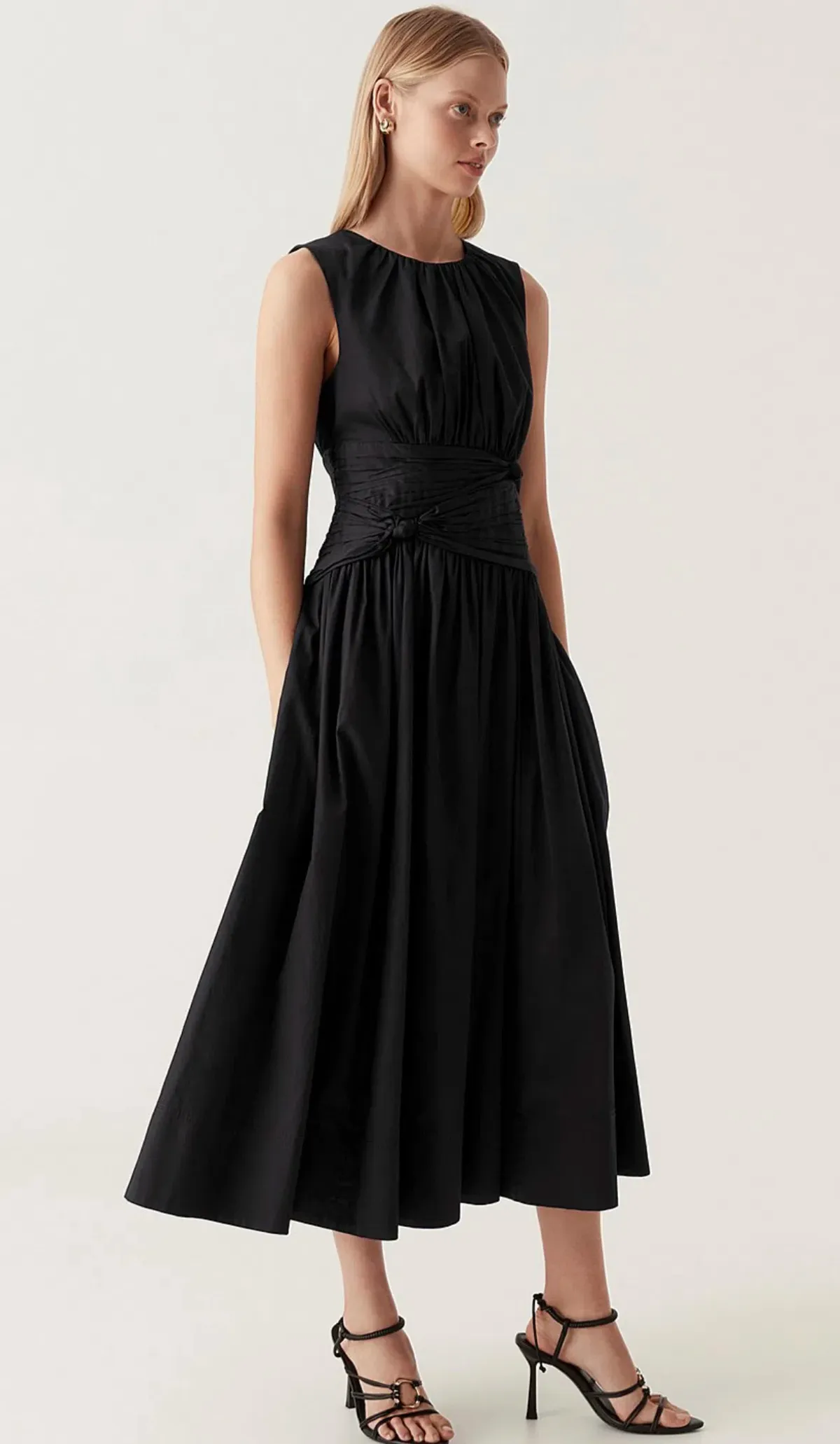 AJE Agatha Knot Waist Midi Dress Size 6 - Image 3