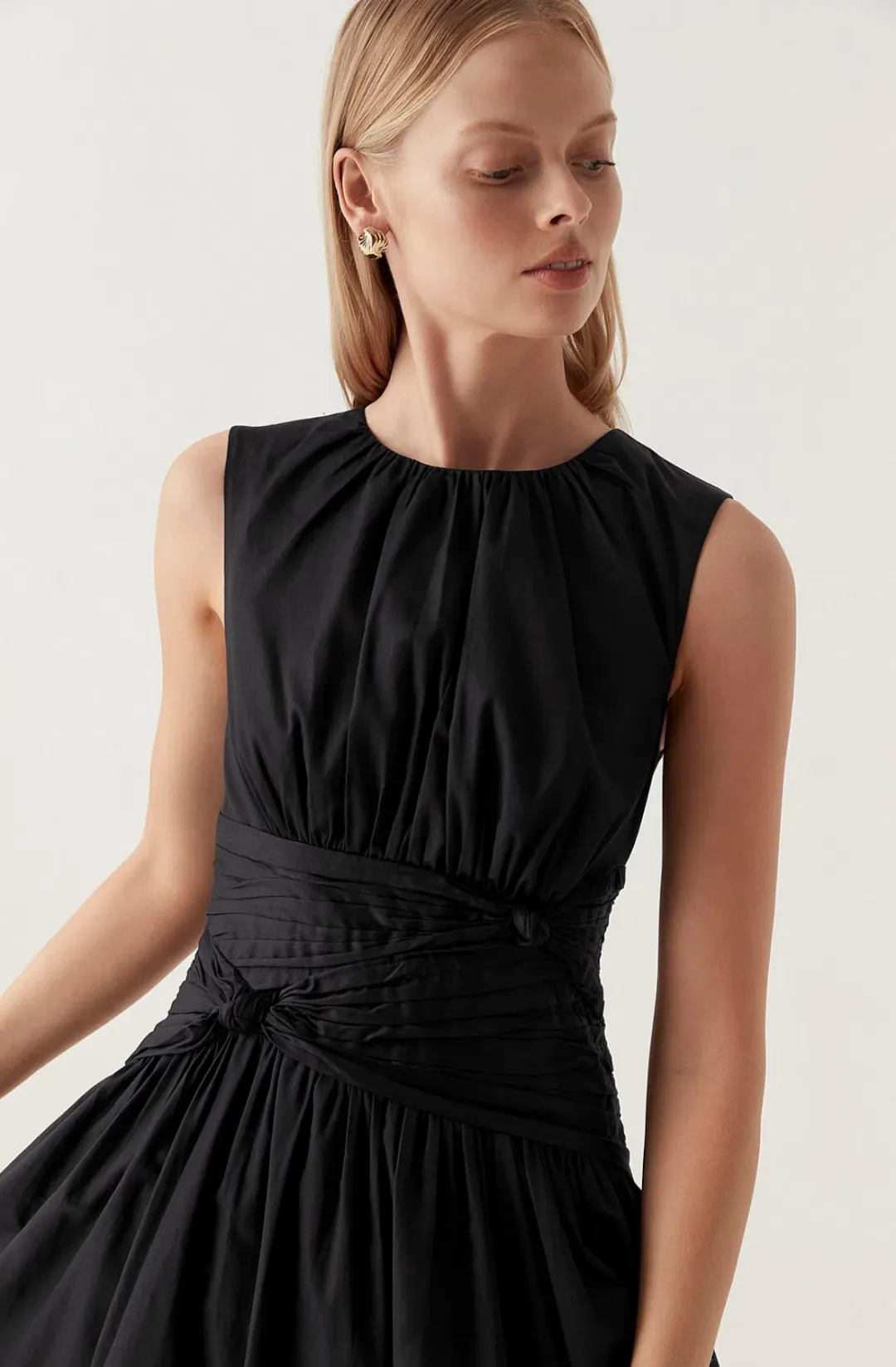 AJE Agatha Knot Waist Midi Dress Size 6 for rent on The Volte - main image