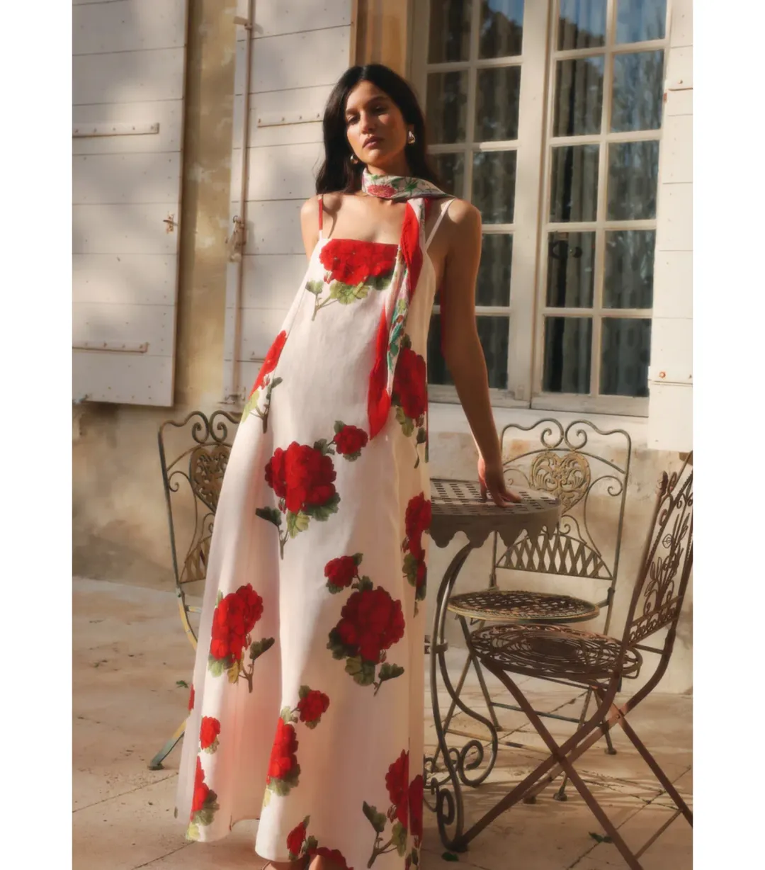 Morton Mac Camilla Dress in Crimson Ivy Size AU 10  for rent on The Volte - main image