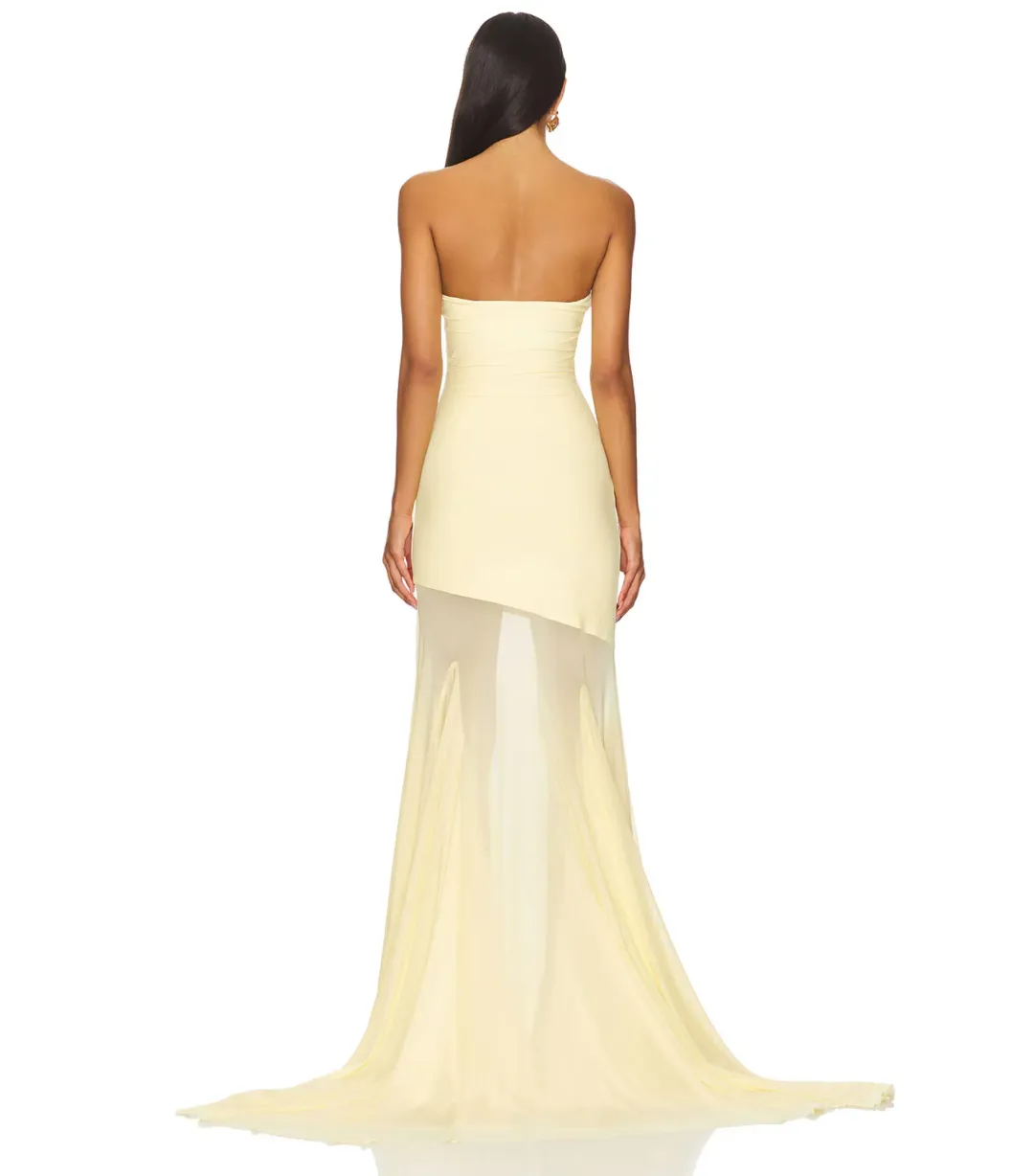 Deme by Gabriella Dahlia Gown in Butter Yellow Size AU 8  for rent on The Volte - main image