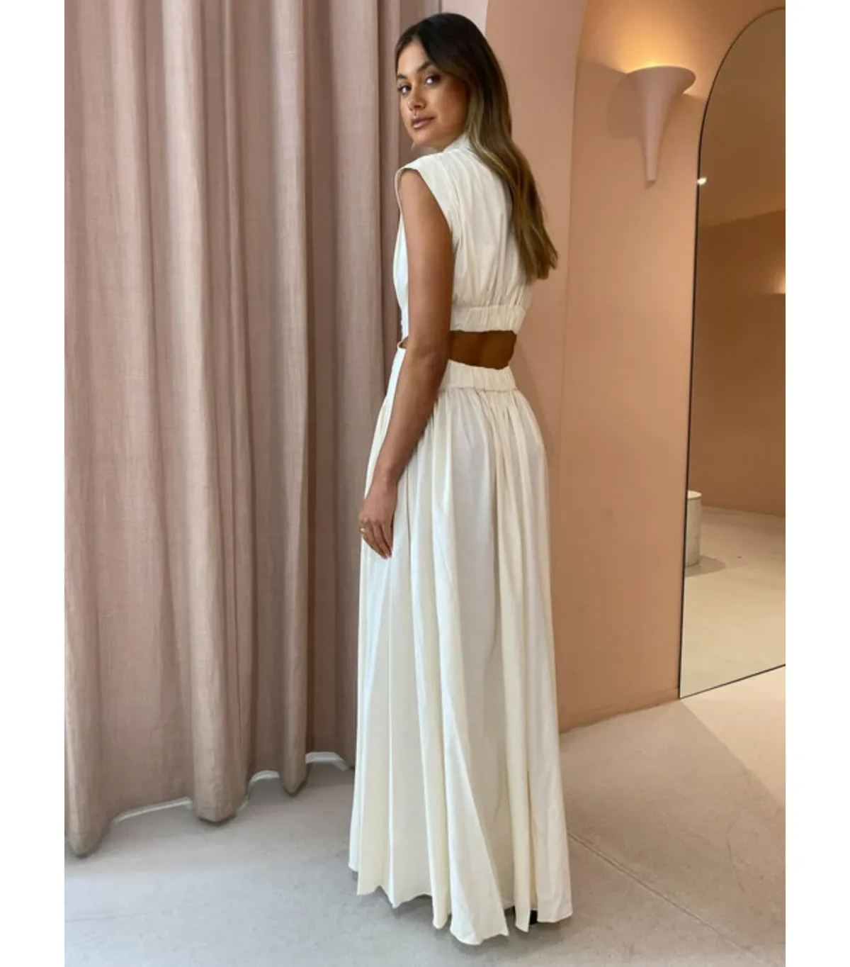 Camilla and Marc Oriella Dress in Cream Size AU 6 - Image 3